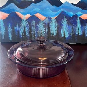 Corning Visions 2.5L Amber Glass Casserole Dish With Lid